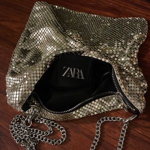 Zara mesh mirror purse